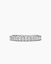DY Eden Eternity Band Ring in Platinum with Emerald Diamonds, 3.5mm